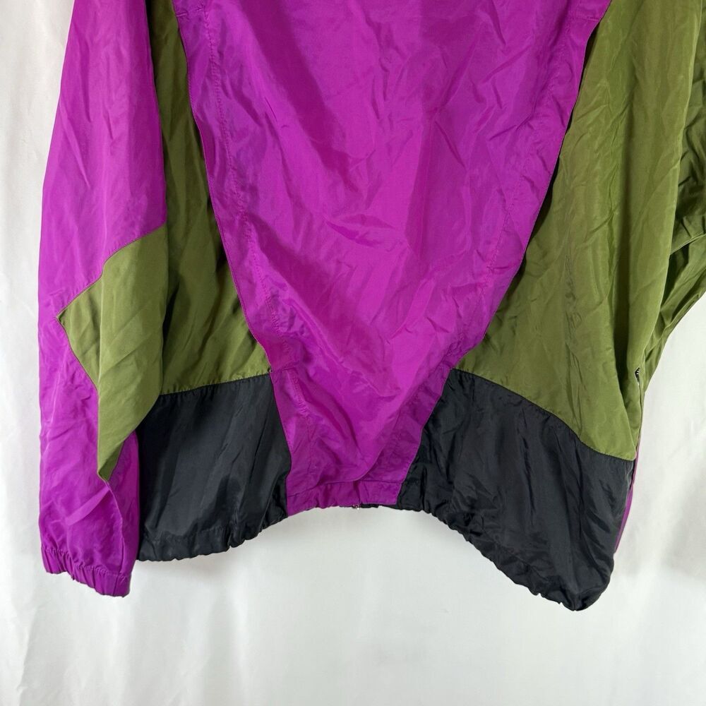 Vintage Nike Windbreaker Women's XL Purple Full Zip Hooded Zip Pockets - Picture 10 of 11